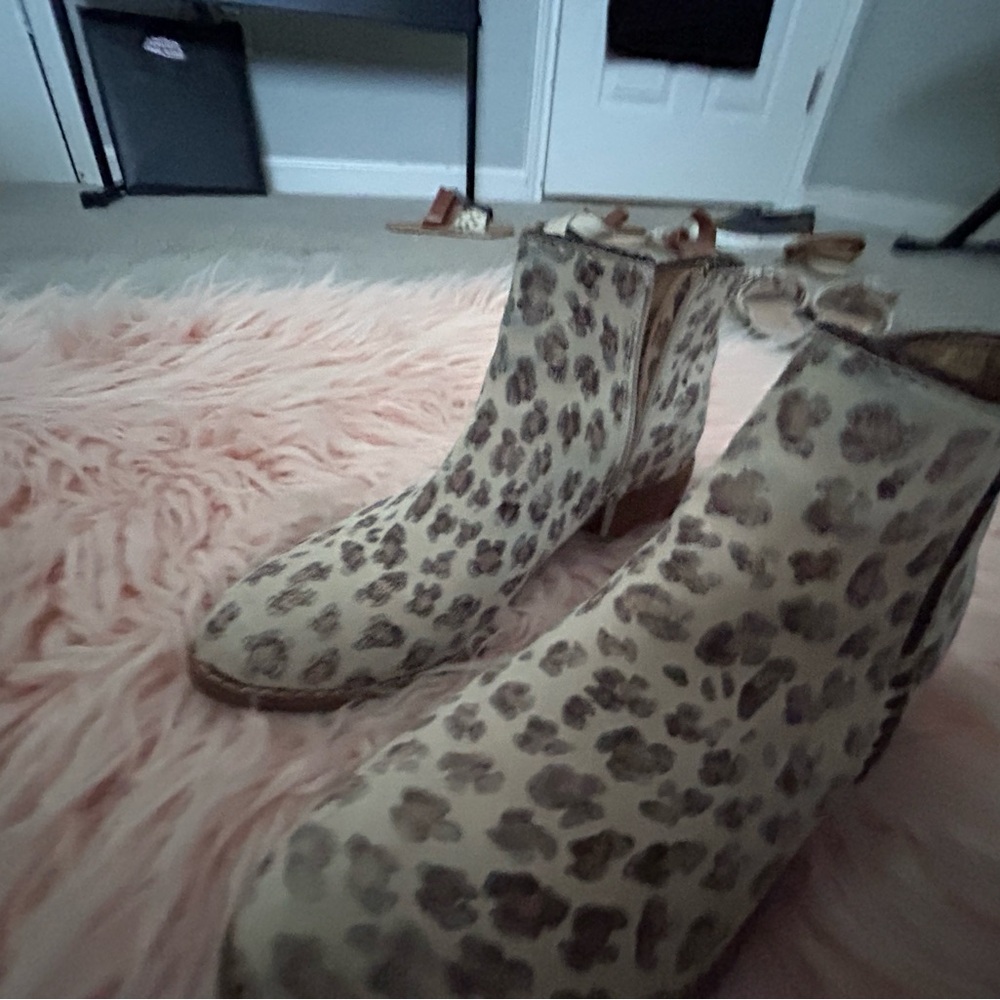 Leopard Print Ankle Boots